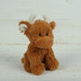 A Wee Hug Highland Cow Soft Toy With Keepsake, thumbnail 4 of 9