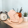 Personalised Wooden Mum And Child Bear Sculpture, thumbnail 3 of 4