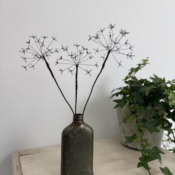 Three Fine Wire Cow Parsley Stems, 3 of 9