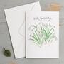 'With Sympathy' Snowdrops Bereavement Card, thumbnail 1 of 3