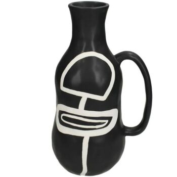 Black And White Vase With Handle, 2 of 4