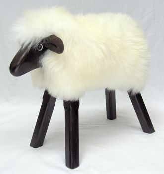 Ivory Fleece Lamb Seat / Footstool / Footrest, 2 of 3
