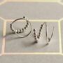 Illusion Double Hoop Sterling Silver Thread Earrings, thumbnail 2 of 4