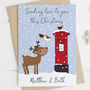 Sending Love At Christmas Personalised Card, thumbnail 2 of 4
