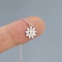 Sterling Silver Tiny Daisy Flower Ear Threaders, thumbnail 4 of 11