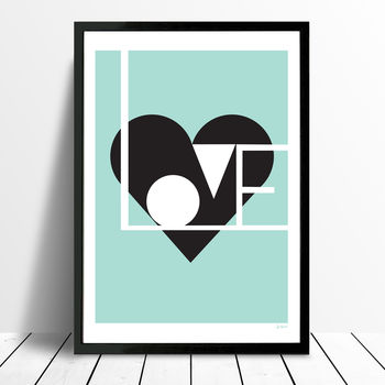 Love Art Print Available In Four Colours, 8 of 10