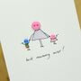 Personalised 'Button Mummy' Handmade Card, thumbnail 1 of 12