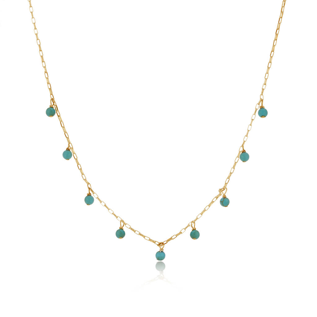 Turquoise December Birthstone Necklace By Under the Rose
