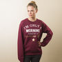 'Morning Person' Women's Christmas Jumper, thumbnail 2 of 3