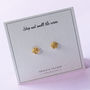 Roses Sterling Silver Stud Earrings On Bespoke Card, thumbnail 9 of 12
