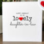 Personalised Birthday Card For Special Daughter In Law, Handmade Card, thumbnail 3 of 4