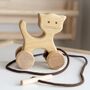 Personalised Wooden Pull Along Bunny, thumbnail 5 of 12