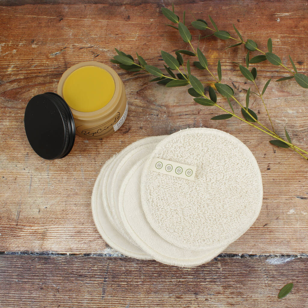 Large Organic Cotton Facial Pads Pack Of Five By Green Tulip
