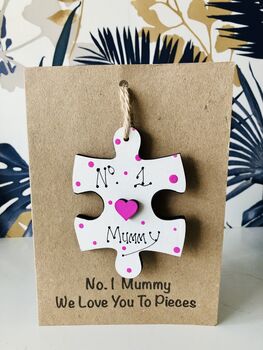 Personalised Mum Nanny Jigsaw Keepsake Card, 3 of 6