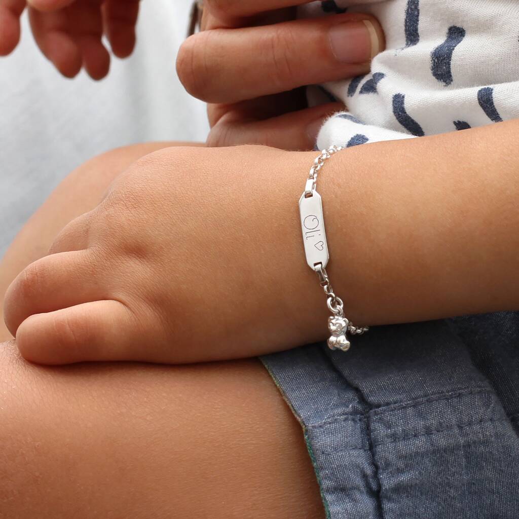 Baby's Personalised Silver Christening Bracelet, 1 of 9
