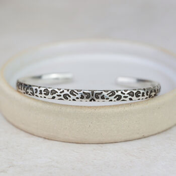 Sterling Silver Leopard Print Cuff, 2 of 5