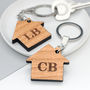 Set Of Two Personalised New Home Keyrings, thumbnail 1 of 3