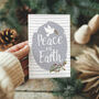 Peace Christmas Card. Single Card Or Pack Of Six, thumbnail 1 of 3