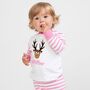 Personalised Children's Stripey Christmas Pyjamas, thumbnail 4 of 6