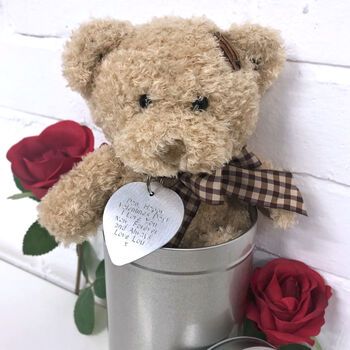 Personalised Valentine Teddy In A Tin, 3 of 5