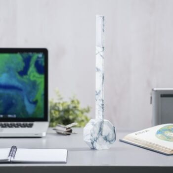 Octagon One Desk Lamp White Marble, 7 of 7