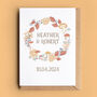 Personalised Dried Flower Wreath Wedding Card, thumbnail 1 of 2