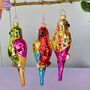 Colourful Glass Parrot Decoration, thumbnail 1 of 3