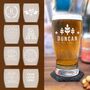 Personalised Craft Beer Pint Glass W/ Coaster, thumbnail 1 of 12