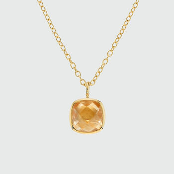 Brooklyn Citrine And Gold Plated Necklace, 2 of 4