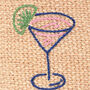 Cocktail Embroidered Woven Storage Basket, thumbnail 2 of 5