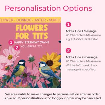 Personalised Birthday Tin Grow Your Own Flowers For Tits, 2 of 4
