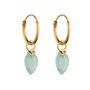 18ct Gold Plated March Birthstone Hoop Earrings, thumbnail 4 of 8