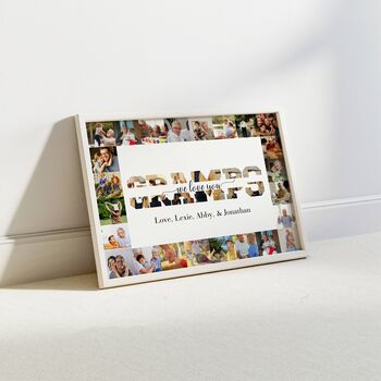 Personalised Gramps Photo Collage Print, 5 of 5