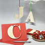 Personalised Letter Christmas Decoration And Card, thumbnail 1 of 12