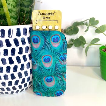 Peacock Feathers Contraceptive Birth Control Pill Case, 3 of 5