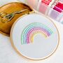 Rainbow Embroidery Hoop Kit, thumbnail 1 of 4