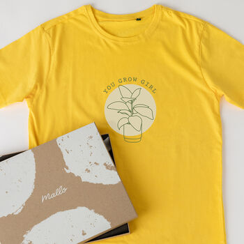 'You Grow Girl' Graphic Affirmation T Shirt, 2 of 6