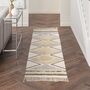 Geometric Tufted Cotton Throw Rug With Tassel, thumbnail 1 of 7