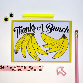 'Thanks A Bunch' Hand Screen Printed Card, 4 of 4