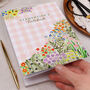 Personalised Notebook Cute Floral Gingham Design, thumbnail 3 of 4