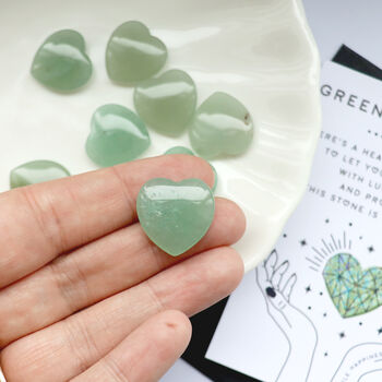 Green Aventurine Polished Heart For Luck And Abundance, 3 of 4