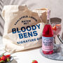 Bloody Bens 70cl Pink Gin And Mallorca Beach Bag, thumbnail 1 of 3