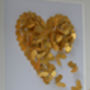 Framed Golden Wedding Anniversary Butterfly Heart, thumbnail 4 of 8