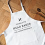 Personalised Head Baker Apron Gift, thumbnail 5 of 7