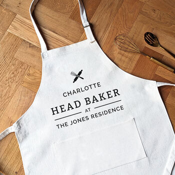 Personalised Head Baker Apron Gift, 5 of 7