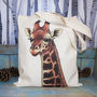 Giraffe Eco Tote Bag ~ Made From Recycled Plastic, thumbnail 1 of 2