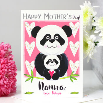 Personalised Panda Nan Mother's Day Card, 3 of 7