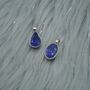 Tanzanite Silver Pendant Necklace: Oval Or Teardrop, thumbnail 3 of 5