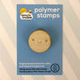Kawaii Happy Face Polymer Stamp, thumbnail 3 of 5