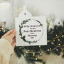 To My Girlfriend On Her First Christmas As A Mummy Wreath Card, thumbnail 1 of 3